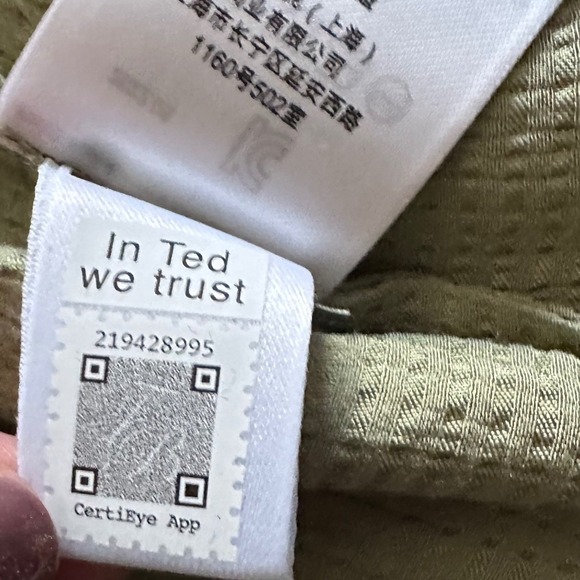 Ted Baker Phoenyx Knot Front Tiered Mini Dress in Mid-Green NWT Size 0 / US 2 - Picture 11 of 11